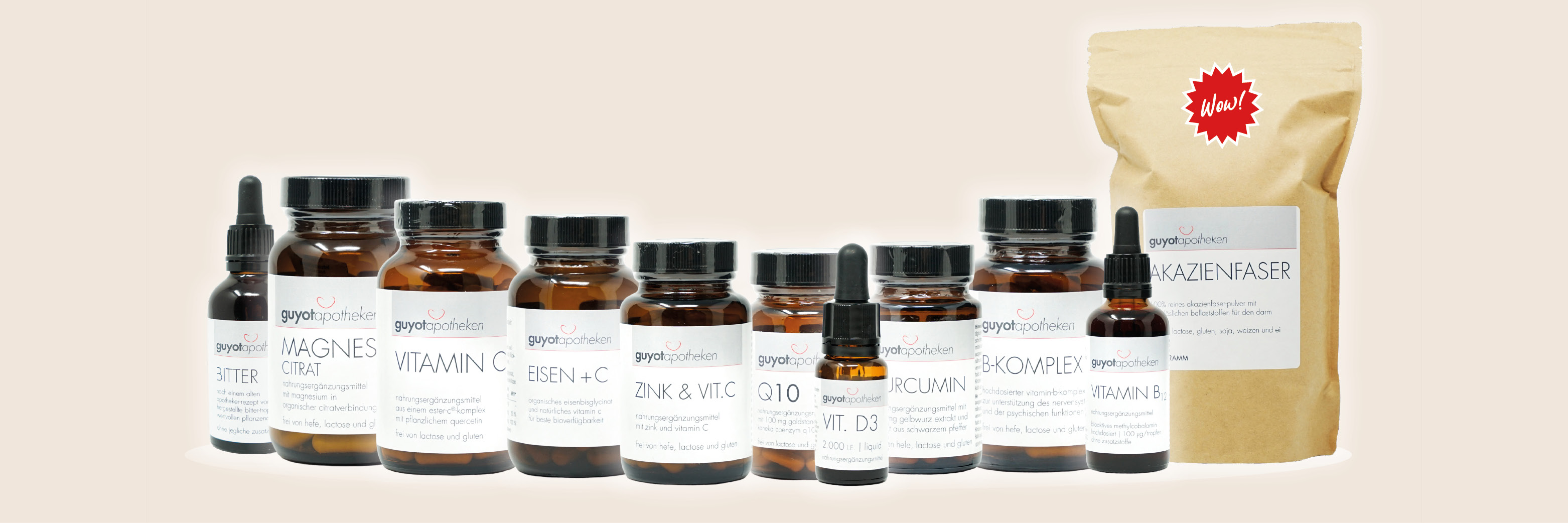 Bilder mehrerer Produkte unserer Eigenmarke