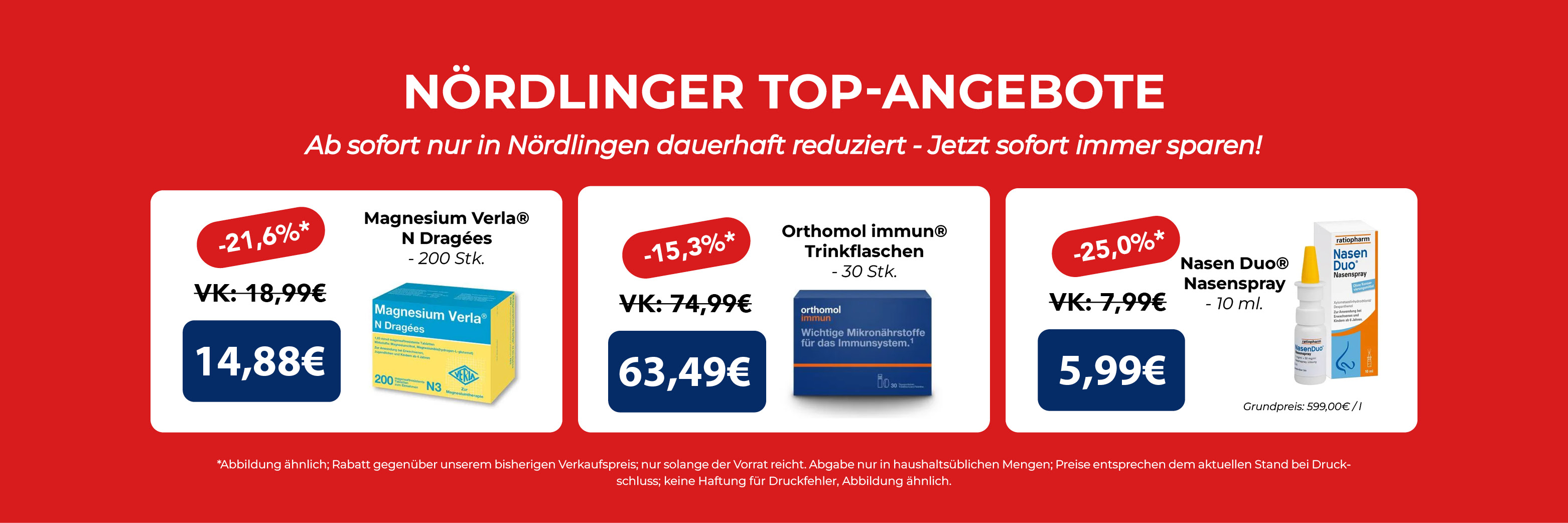 3 Bilder von reduzierten Artikeln